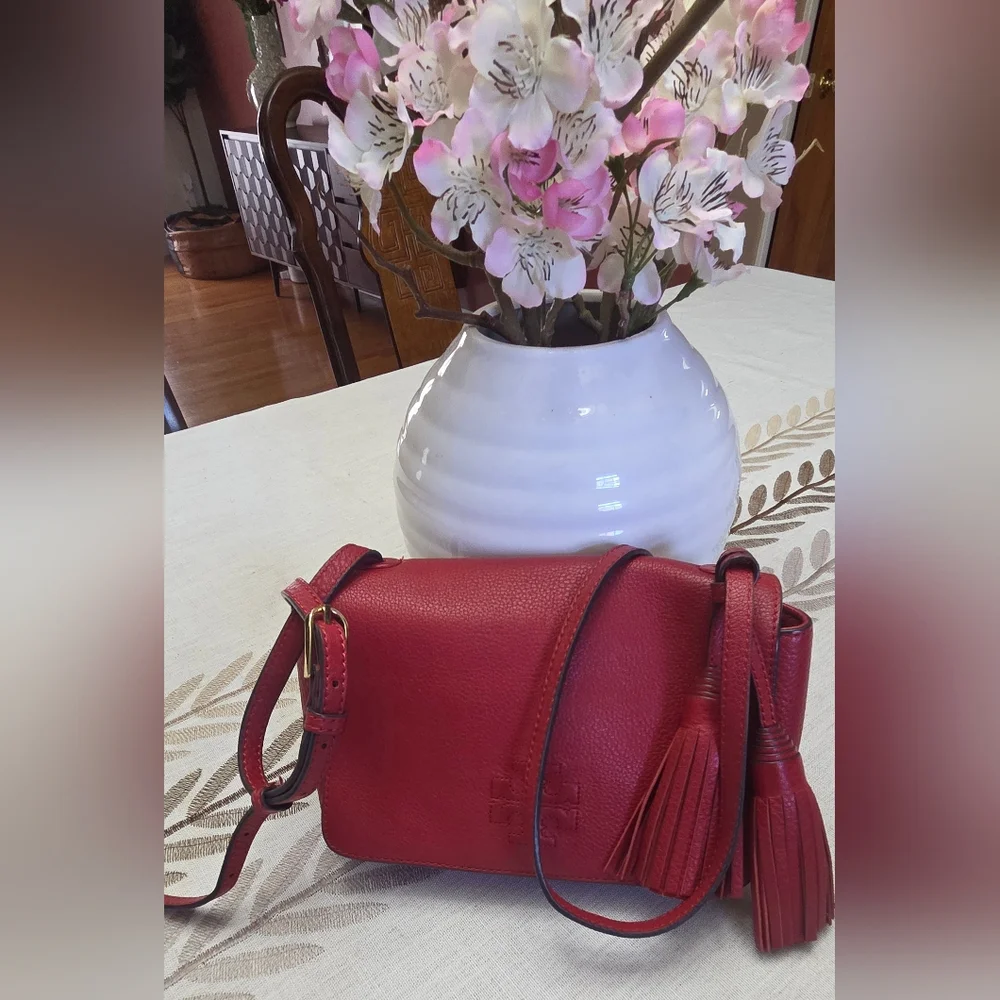 Tory Burch Cherry Red Crossbody Bag - Picture 2 of 10